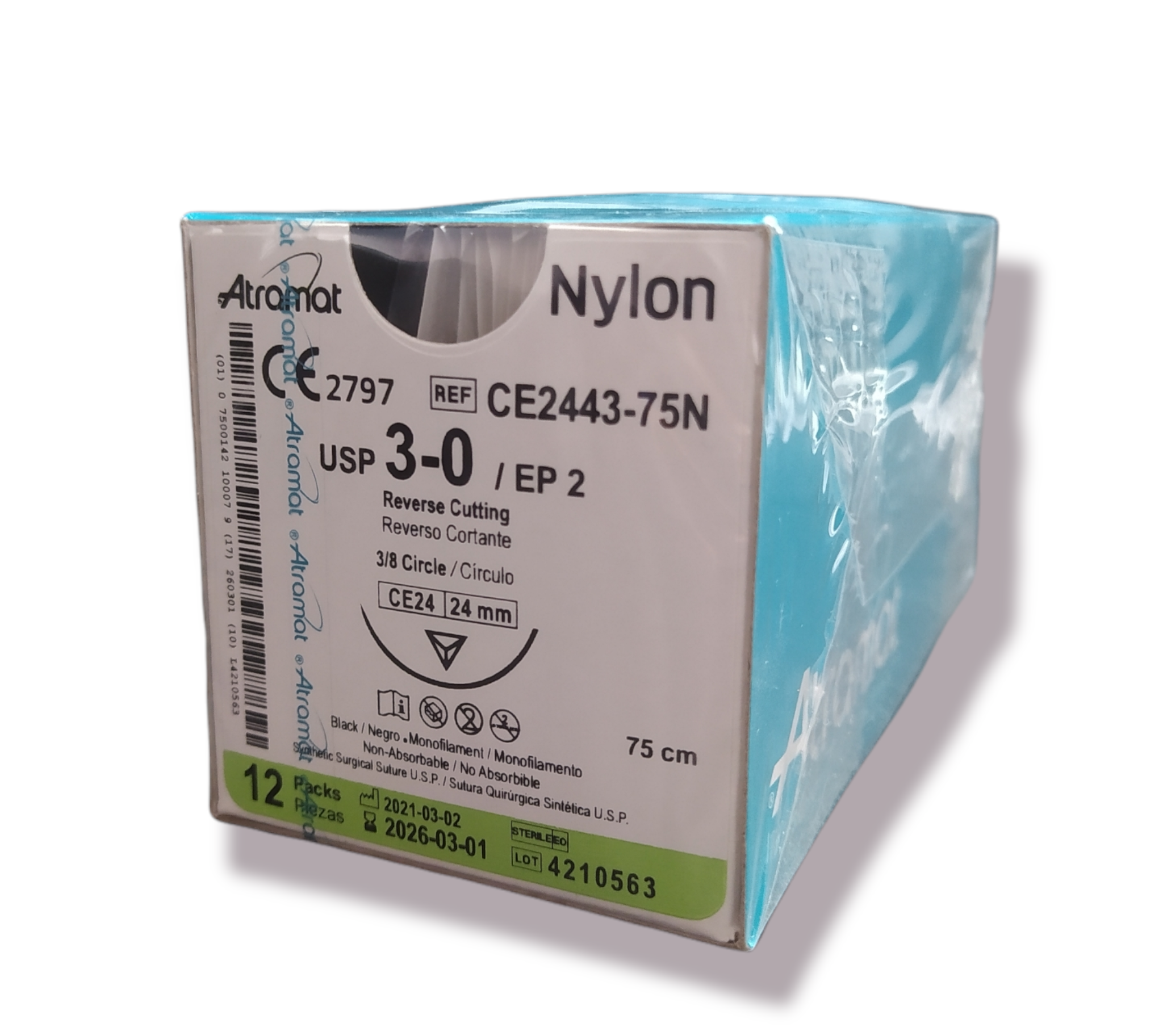 Sutura Nylon Atramat 3 0 Sumeba